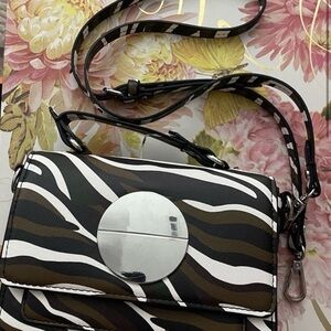 Stylish Zebra Print Crossbody Bag